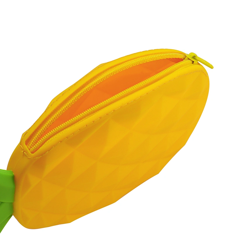 Customized fruit Small Bag pineapple Silicone mini Purse bag with Handle