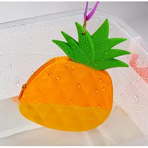 Customized fruit Small Bag pineapple Silicone mini Purse bag with Handle
